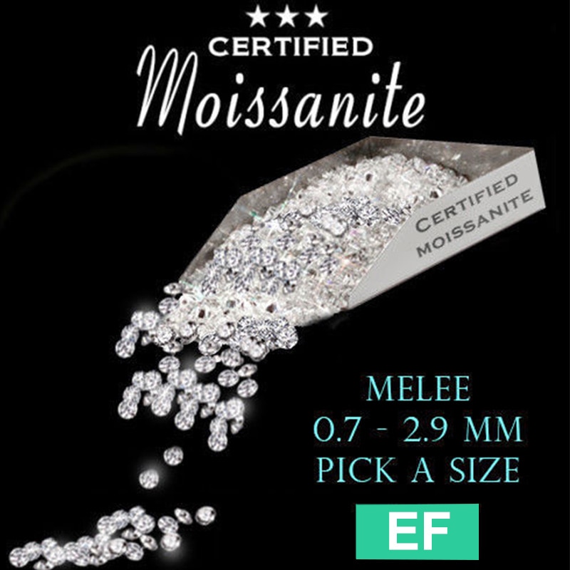 12 teile/los verlieren Moissanite Stein Kleine Nahkampf Größe 1,5mm Weiß EF Farbe Runde bilden Moissanite für Schmuck machen