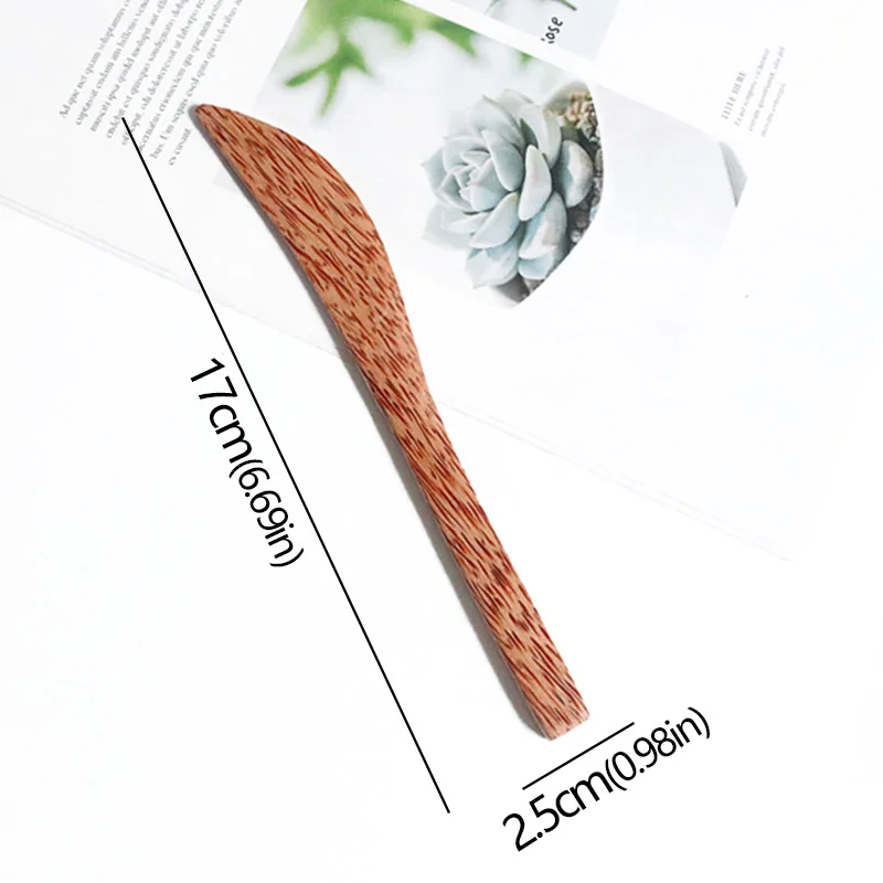 Natuurlijke kokosnoot houten handgemaakte lepel vork mes voor eten voor dessert fruitsalade mengen houten handgemaakt kokosnoot servies: Rood