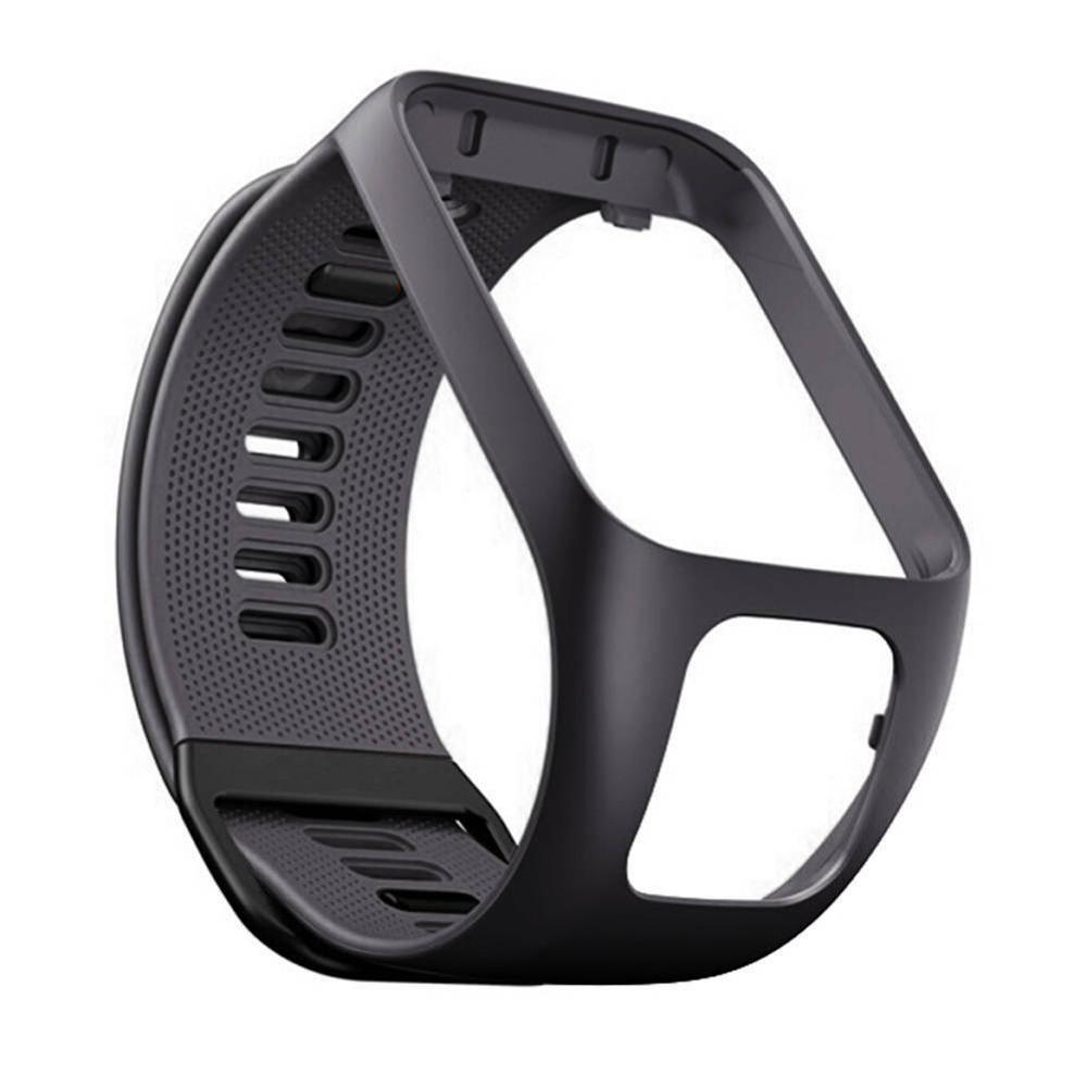 De silicona de correa de reloj correa para TomTom Runner 2 3 chispa 3 GPS reloj deportivo Tom 2 serie 3 de banda inteligente: Gris oscuro