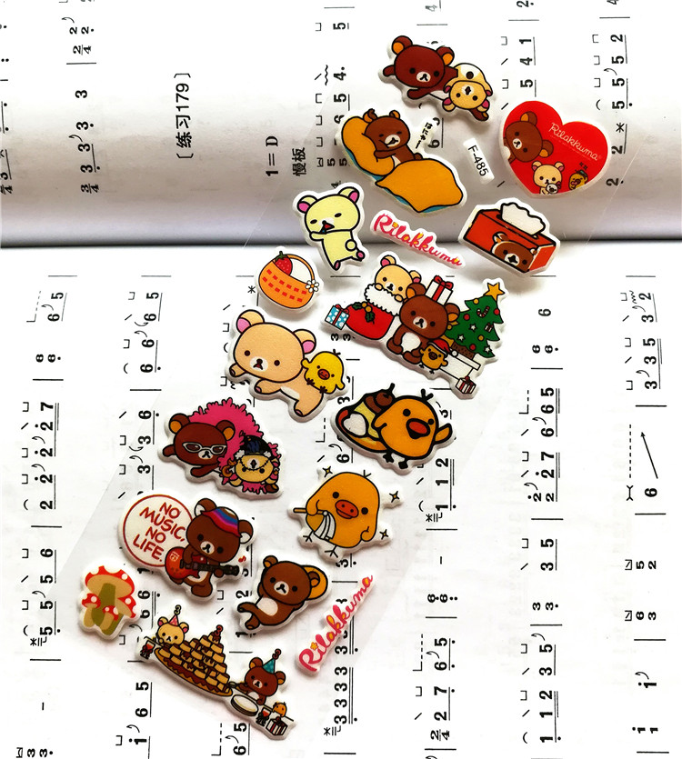 6pcs/lot 3D Puffy Bubble dinosaurs Stickers Cartoon Foam Fish animal Sticker for Kids Cute DIY Scrapbook refrigerator Stickers