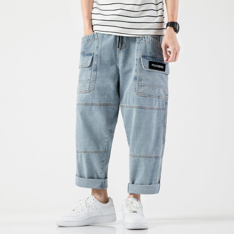 Extfination homme droit été décontracté jeans – Grandado