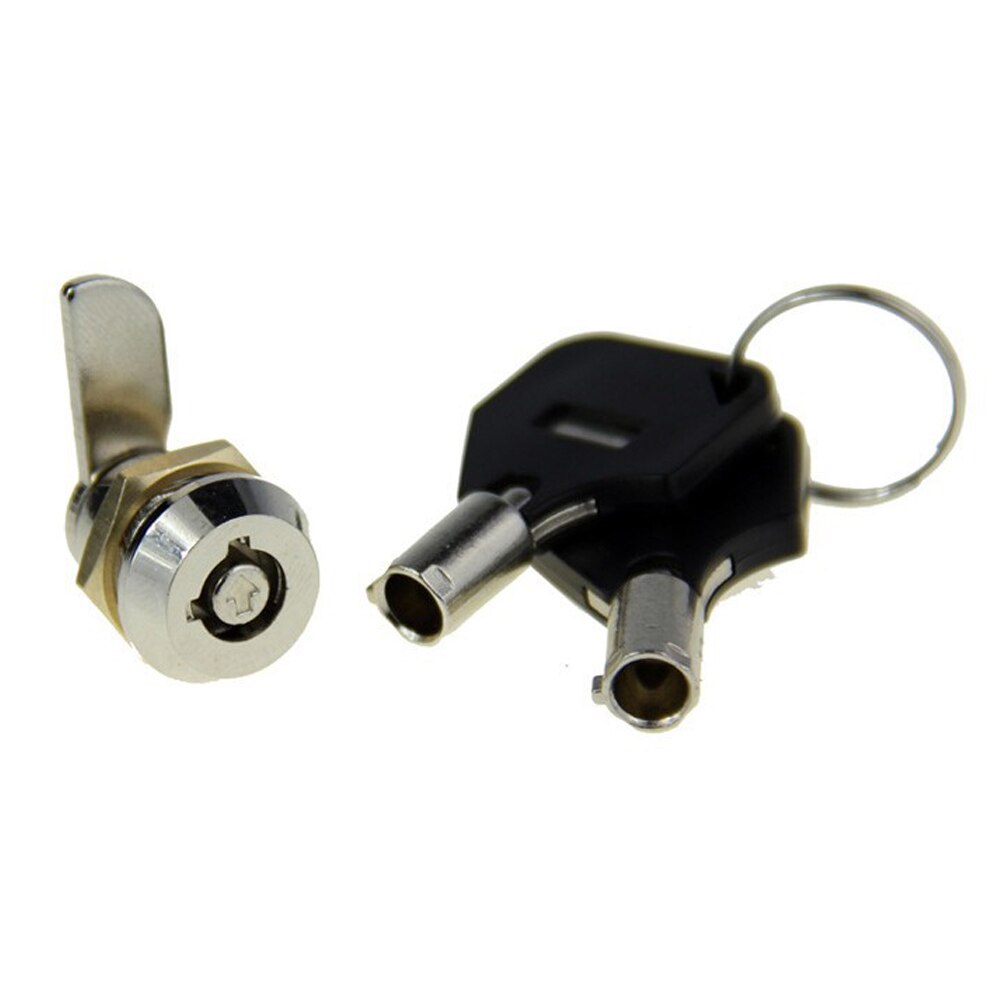 10mm Mailbox Cabinet Drawer Door Quarter Turn Cam Lock Latch with 2 Keys