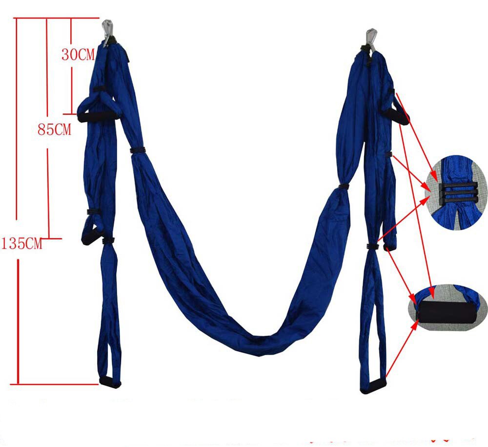 Anti-Gravity Yoga Hangmat Gym Sterkte Inversie Antenne Tractie Swing Yoga Riem Set