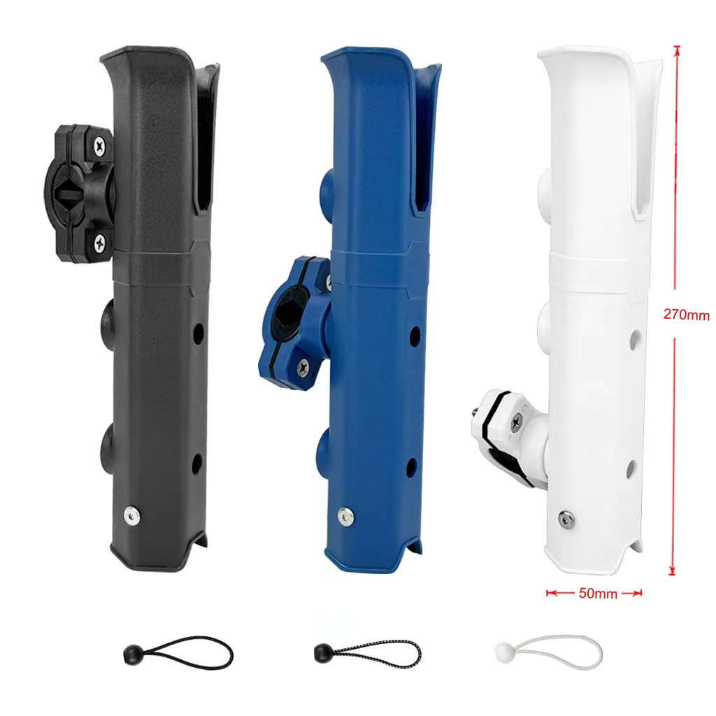 Adjustable Spinning Portable Plastic Fishing Rod Holders Racks Bracket Pole Holders to Bike and ATV Rod Rack for Bicycle Fishing