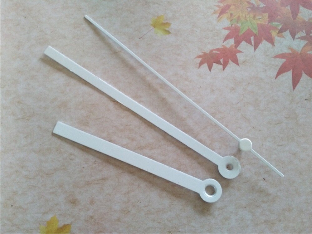 50Sets White Metal Hands for DIY Mechanical Clock Kit with Fast