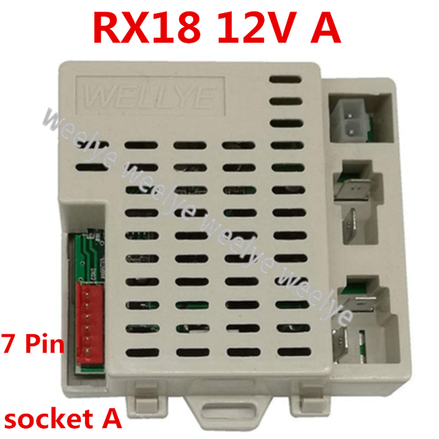 Weelye RX18 12V bambini alimentato giro su auto 2.4G telecomando e ricevitore Bluetooth per bambini parti di ricambio per auto elettriche: RX18 12V  White A