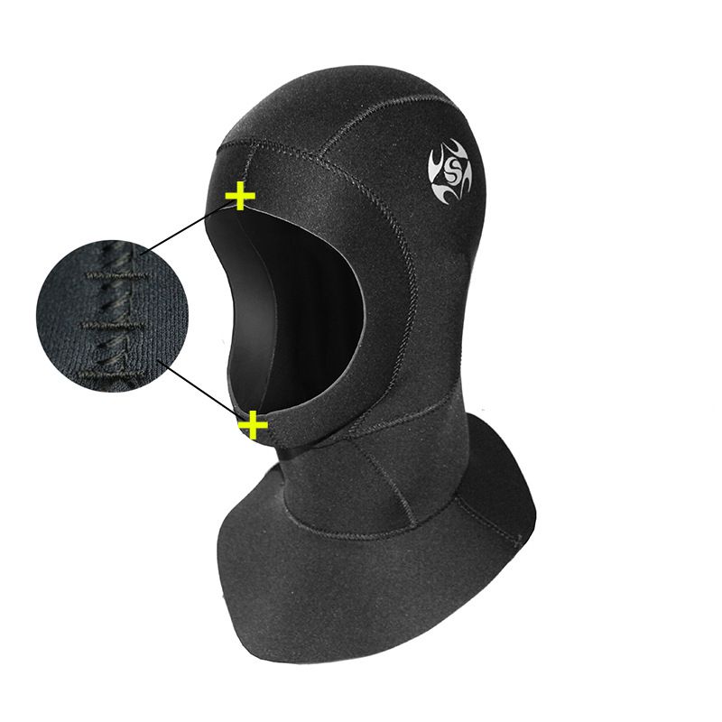 SLINX Men's Wetsuit Cap - 3mm Neoprene Diving Hood - Waterproof Warm Snorkel Cap