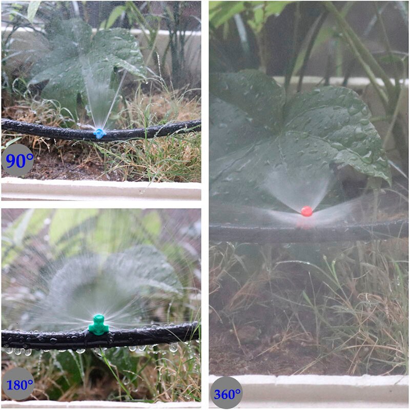 100PCS 90° 180° 360° Angle Simple Refraction Nozzle Sprinkler Head Garden Fruit Tree Irrigation Mist Sprayer