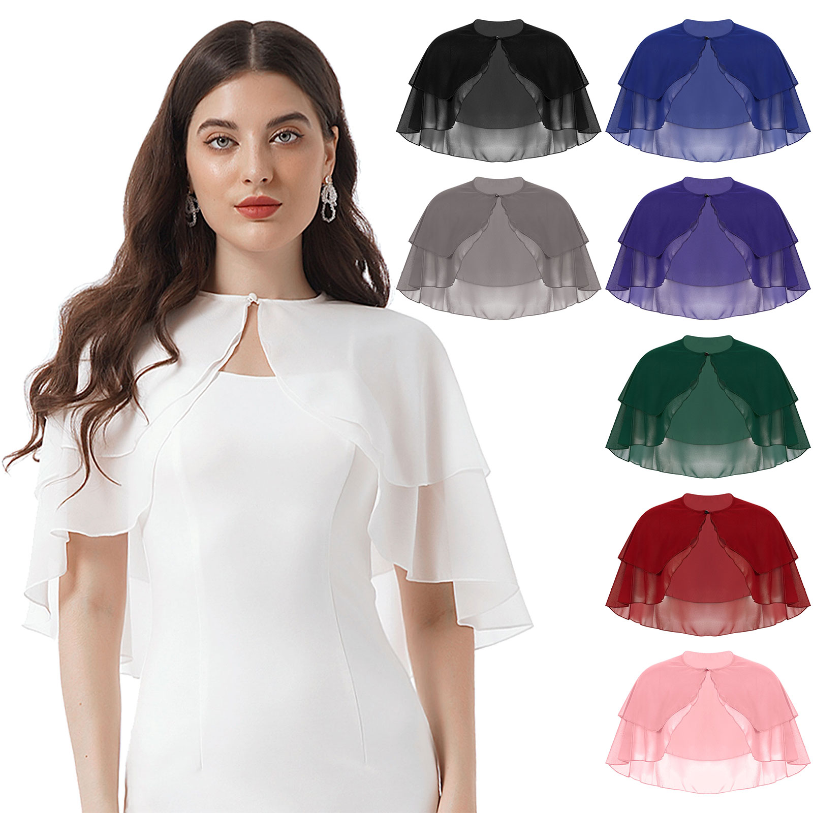 Chaqueta de verano para mujer, abrigos de boda de gasa suave para mujer, Bolero nupcial, chal largo y envolturas, cubierta de noche