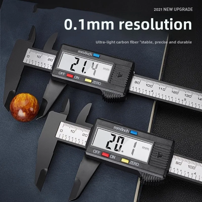 Caliber 150mm 100mm LCD Display Electronic Digital Micrometer Carbon Fiber Measuring Tool Digital Ruler Gauge Vernier Caliper