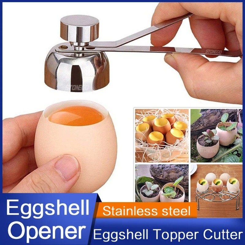 NEUE Eierschale Topper Cutter Edelstahl Ei Cracker Opener Remover Stonego Küche Werkzeuge