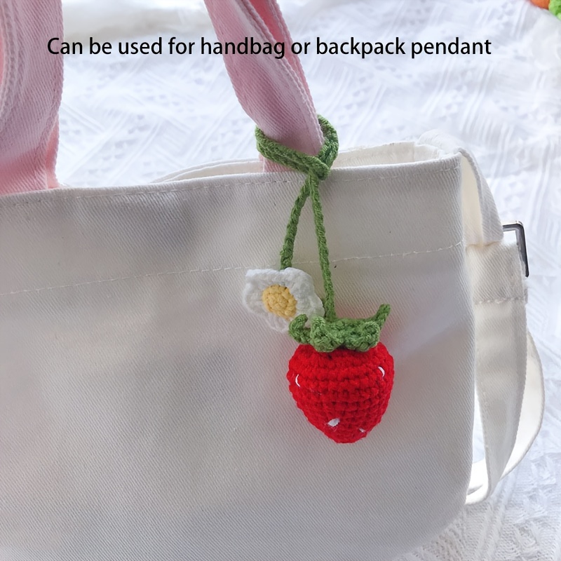 Auto Dekoration Nette Erdbeere Obst Dekor Häkeln verrotten/Rosa Erdbeere Auto Hängen Teenager Innen Rückspiegel Dekoration