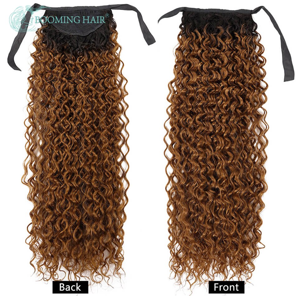 Extensiones de cola de caballo rizado Jerry sintético, 20 pulgadas, 100G, con Clip, extensiones de cola de caballo para mujer, pieza de cabello con Clip: T2-30