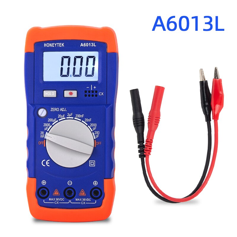 Professionele Digitale Capacimeter Multimeter Esr Lcr Meter Condensator Capaciteit Tester Inductie Meter Lcd Backlight: A6013L-capacitor