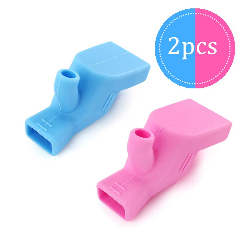 3/2/1pc Kitchen Sink Faucet Extender Rubber Elastic Nozzle Guide Children Water Saving Tap Extension For Bathroom Accessories: Blue and Pink