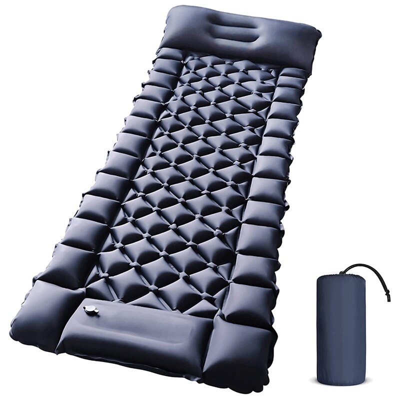 Aufblasbare, leichte campingmatte mit luftkissen für rucksackreisen, wasserdichte campingmatratze: Default Title