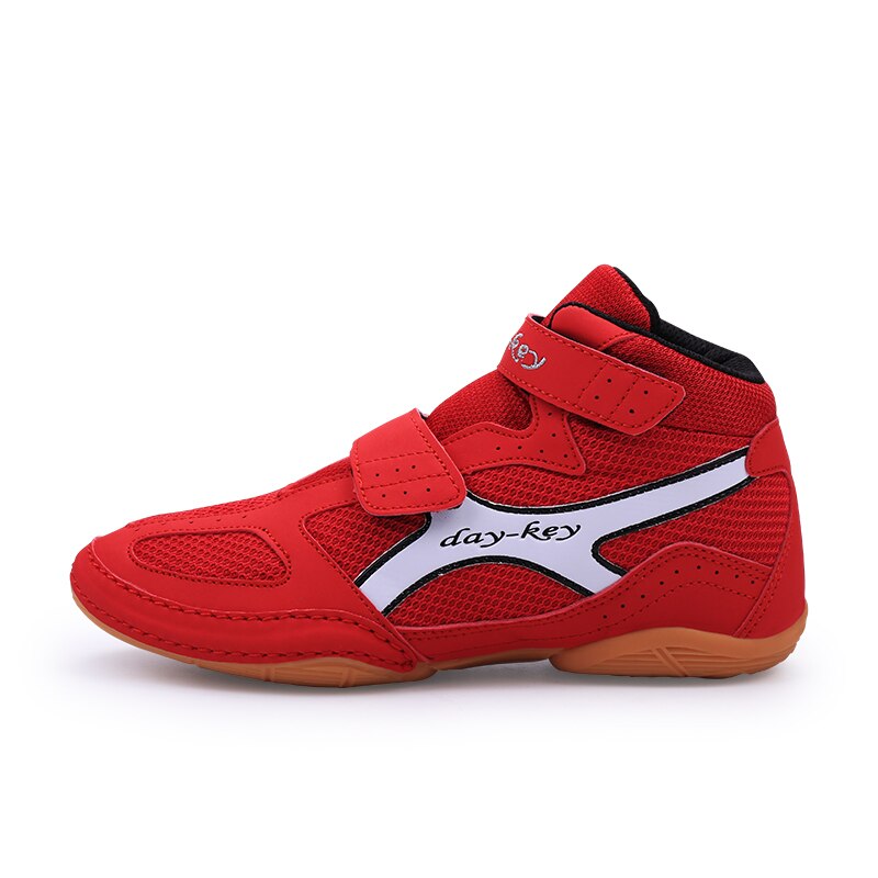 Zapatos de lucha para niños y niñas, zapatillas de entrenamiento, suela de músculo de vaca, botas deportivas, zapatillas profesionales de boxeo