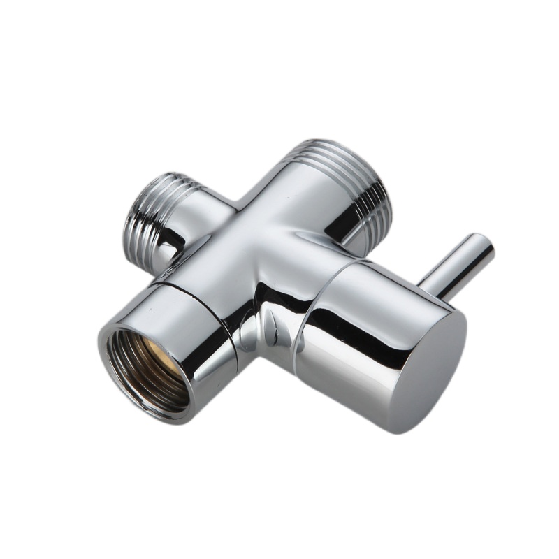 Douche Valve 3 Way Messing 3-way Omstelkraan Handheld Douchekop of Bad Kraan Schakelaar Outlet T valve T Adapter