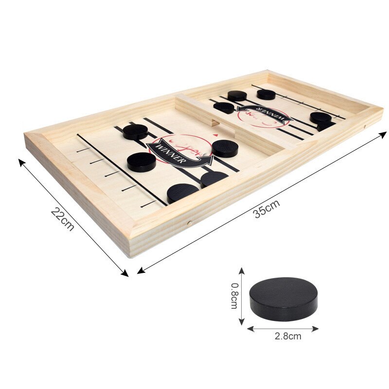 Snelle Sling Puck Game Tafel Hockey Games Interactieve Schaken Speelgoed Voor Volwassen Kinderen Tafelvoetbal Games Desktop Battle Board Game: S  35x22x3CM