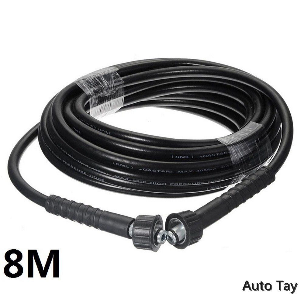 M22 High Pressure Washer Tube 8/10/15/20M High Pressure Washer Water Cleaning Hose Suitable For Karcher K2 K3 K4 K5 Series: 8M