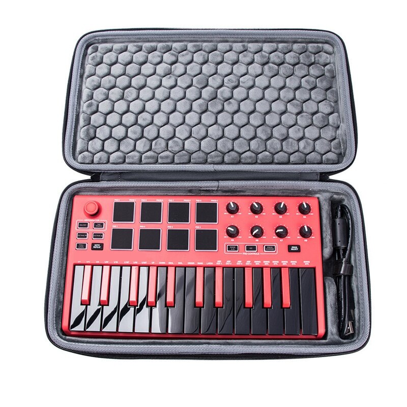 Caso duro para akai fogo profissional ou mpk mini mkii ou mpk mini play teclado-armazenamento de viagem carregando saco de proteção
