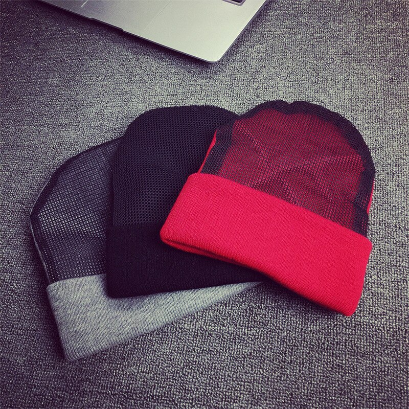 BBoy hip hop dancing Hat men's mesh hat beanies Warm Rotating beanies black hat for men