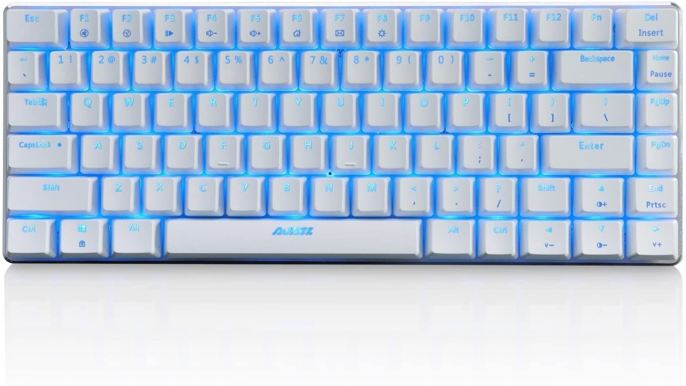 Teclado mecánico AK33, Teclado retroiluminado de 82 teclas para juegos, ordenador portátil, kit de juego para combo, color azul y negro