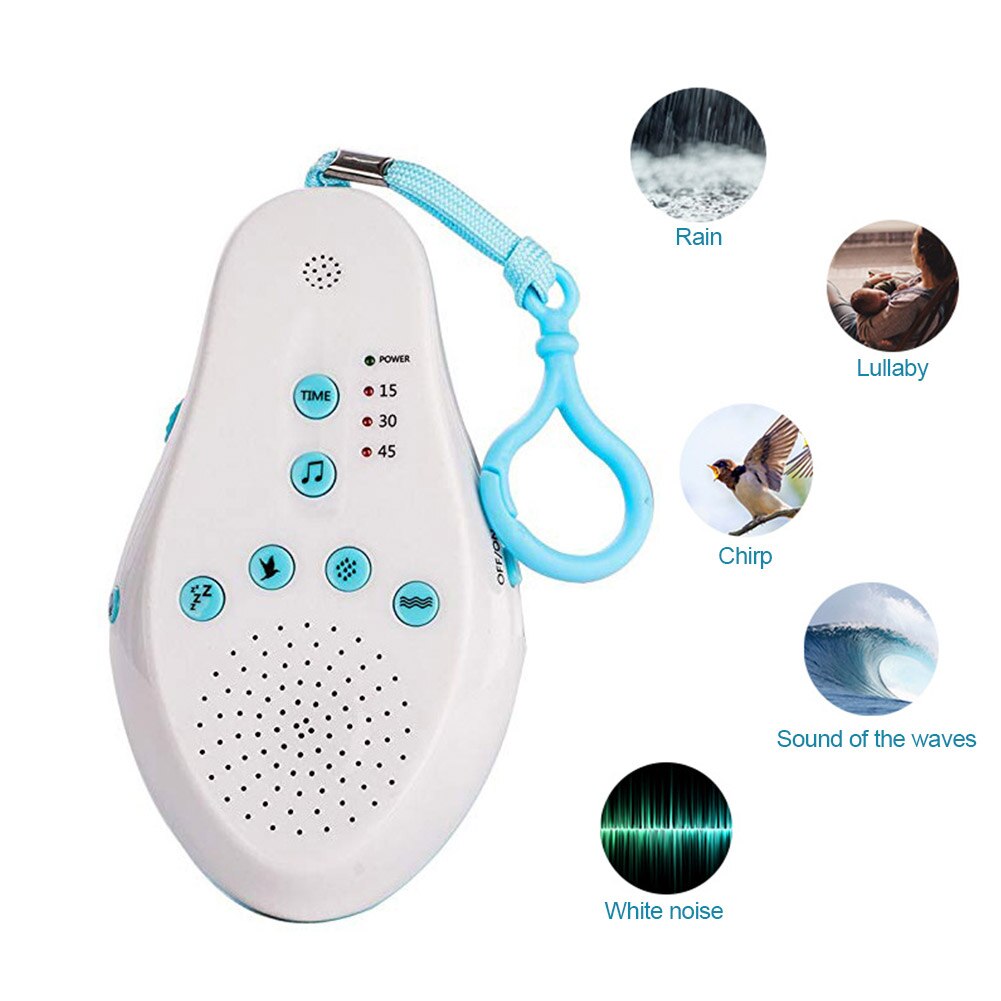 White Noise Machine Portable Sound Control Sound Machine With 13 Soothing Sounds And Recording Function