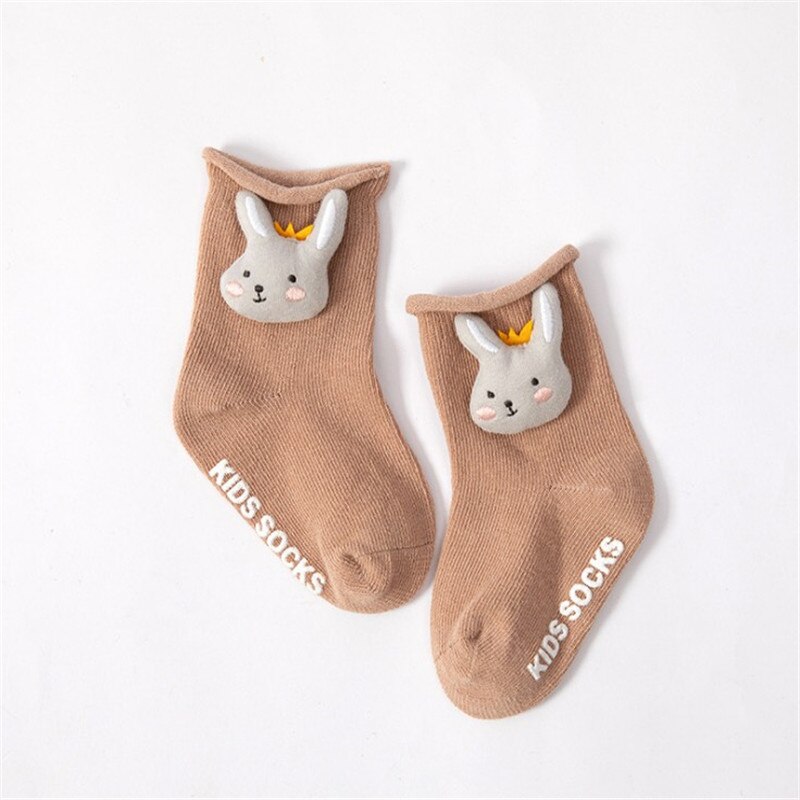 Baby kinderen kinderen baby jongen meisje katoenen crew panty unisex schattige cartoon dieren kousen zacht gezellig enkel voor 1-5 jaar: En / 3-5 jaar