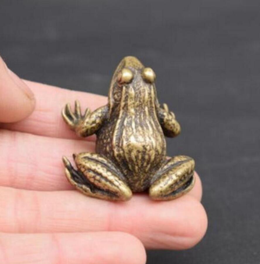 Koperen Standbeeld China Collectie Archaize Messing Kikker Kleine Standbeeld #6