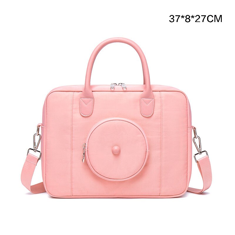 Porte-documents léger et pratique pour étudiants, sac à bandoulière de Protection pour ordinateur portable, sac de rangement pour documents Notebook: Pink (14inch)