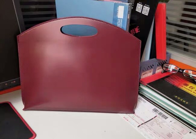 Classic Vintage Bags Women Lady Girl Briefcases Bag A4 13.3 inch Notebook Office PU Women&#39;s Handbags Bags: Burgundy / 25X3X34cm