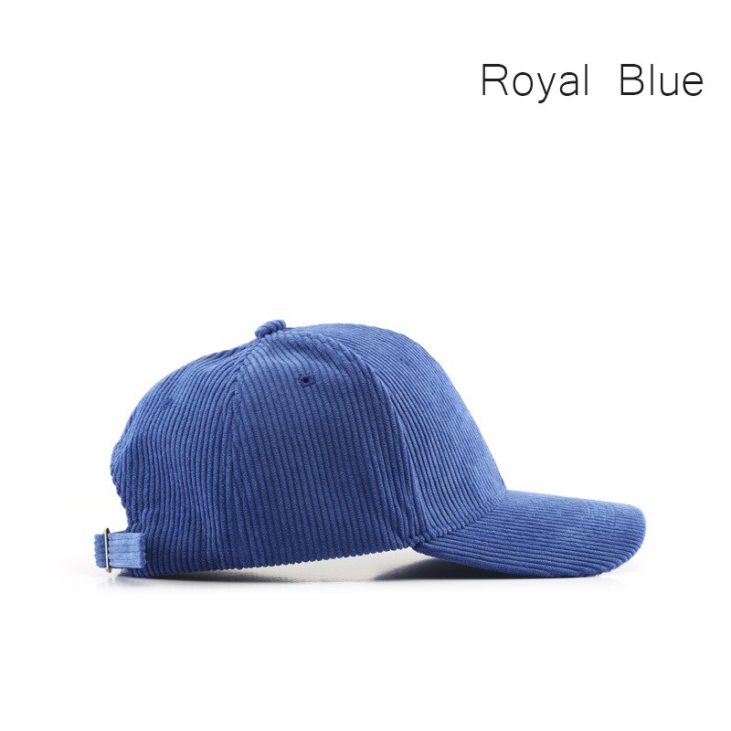 Sleckton Corduroy Baseball Cap Voor Vrouwen En Mannen Mode Snapback Hoed Casual Herfst Outdoor Sport Hoeden Meisjes Caps Unisex Gorras: Royal Blue