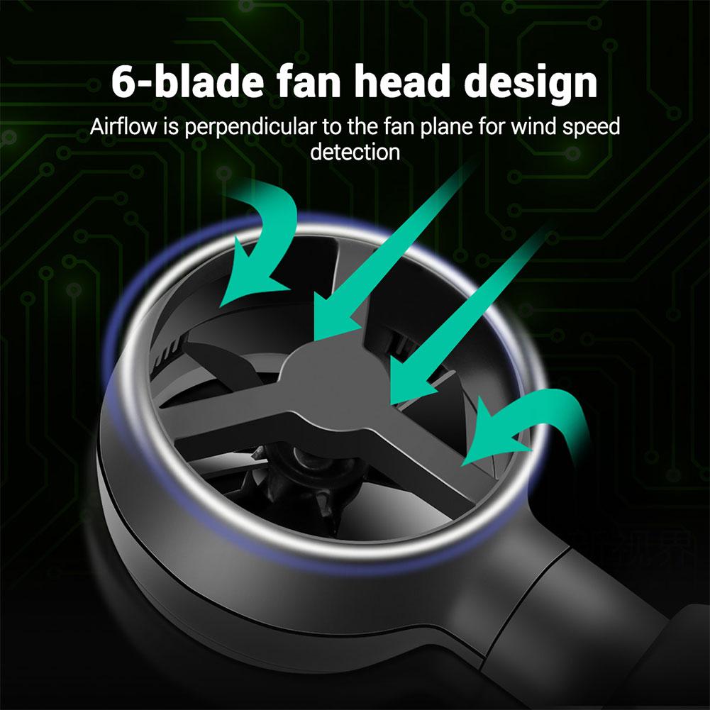 Digital Anemometer Wind Speed Meter Digital Sensor Cup Anemometro 30m/s LCD Hand-held Measure Tool Air Humidity