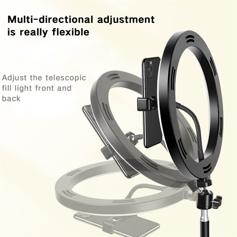 Fyld lys bord stativ til telefonholder skrivebordsskydningsbeslag roterbart overhead stativ til vlog video madlavning lærer shoot
