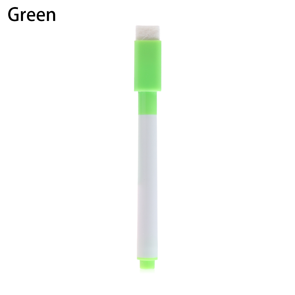 8pc Durable Non-toxic Plastic white board marker pens, dry erase easy whiteboard Markers with Eraser Signature: green