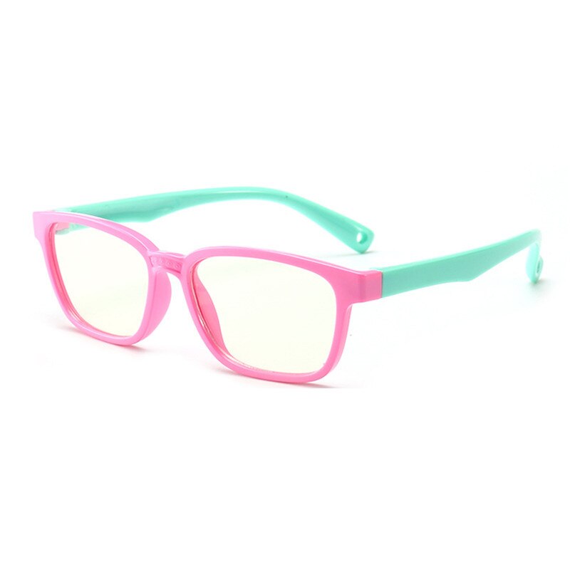 iboode Kids Spectacles Goggles TR90 Glasses Frame Eyewear Kids UV400 Protection Anti Bue-ray Eyeglasses For Children Boys Girls: Pink