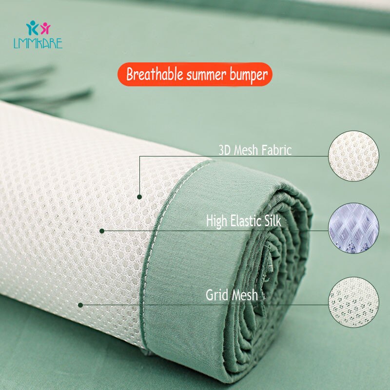 Dinosauro Maglia di Cotone Cirb Paraurti di Sicurezza e di Collisione Letto Fodera Removibile e Lavabile con Cerniera Traspirante Culla Imbottiture E Paraurti