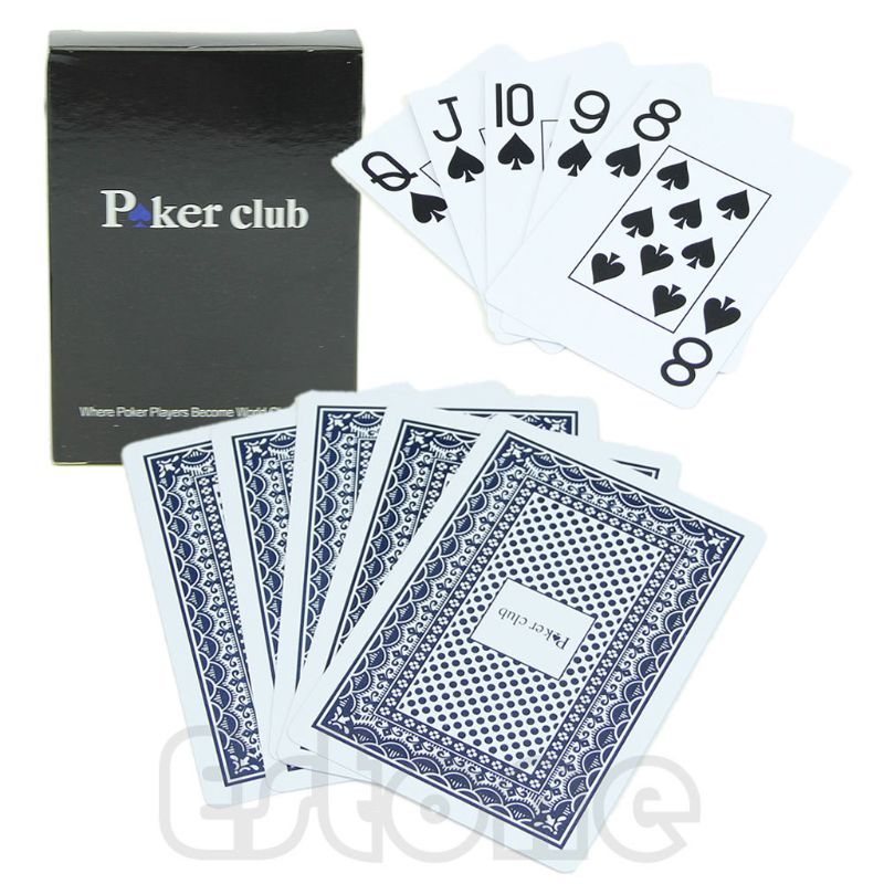 1* Poker 100% PLASTIC Red Poker Size Playing Cards