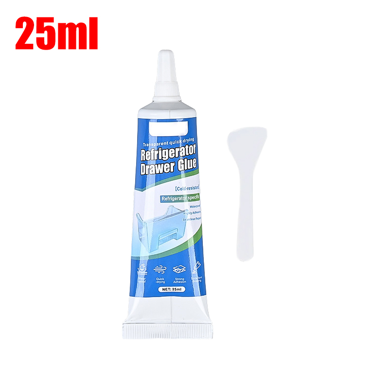 25 ml Kühlschrank-Reparaturkleber, flüssiger Allzweckkleber, leistungsstarker Kunststoff-Reparaturkleber, wasserfester Kleber für Kühlschrank-Schubladen: Beige