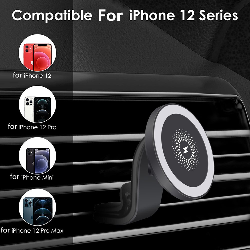 15W Magnetische Wireless Car Charger Qi Opladers Voor Iphone 12 Pro Max Mini 11 Xs Xr X 8 Samsung telefoon Houder Snelle Laadstation