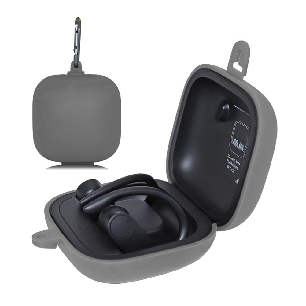 Waterdichte draagbare hoofdtelefoonhoes, beschermhoes voor beats powerbeats pro-headset, siliconen hoesjes, draadloze hoofdtelefoonaccessoires: Grijs