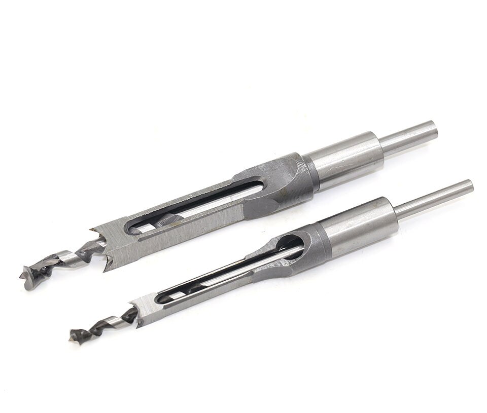 2 st 10mm 16mm Vierkante Gatenzaag Langgatboorinrichting Beitel w/Twist Boor Hout Tool