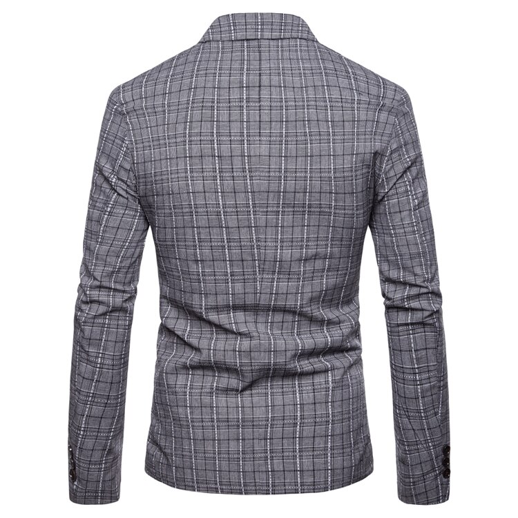Rayé Blazer Veste hommes printemps automne bouton unique Costume Blazer hommes fête de mariage Blazers occasionnels Veste Costume Homme