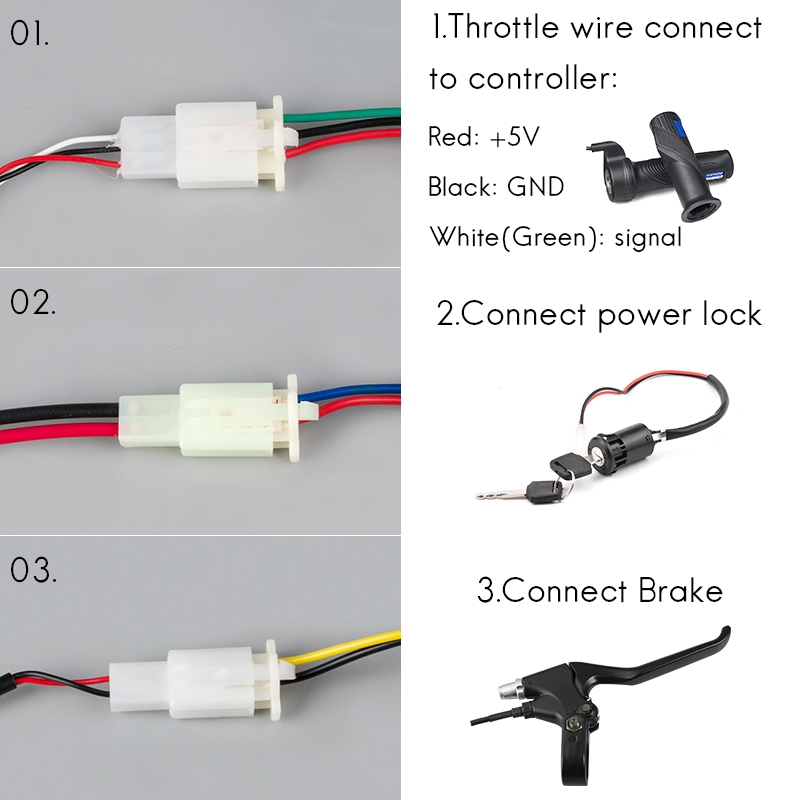 E Bike Scooter Fiets Controller 36V 48V 1000W 30A 800W Dc Geborsteld Voor Skateboard Deel Fit batterij Motor Motor Deel YK31F