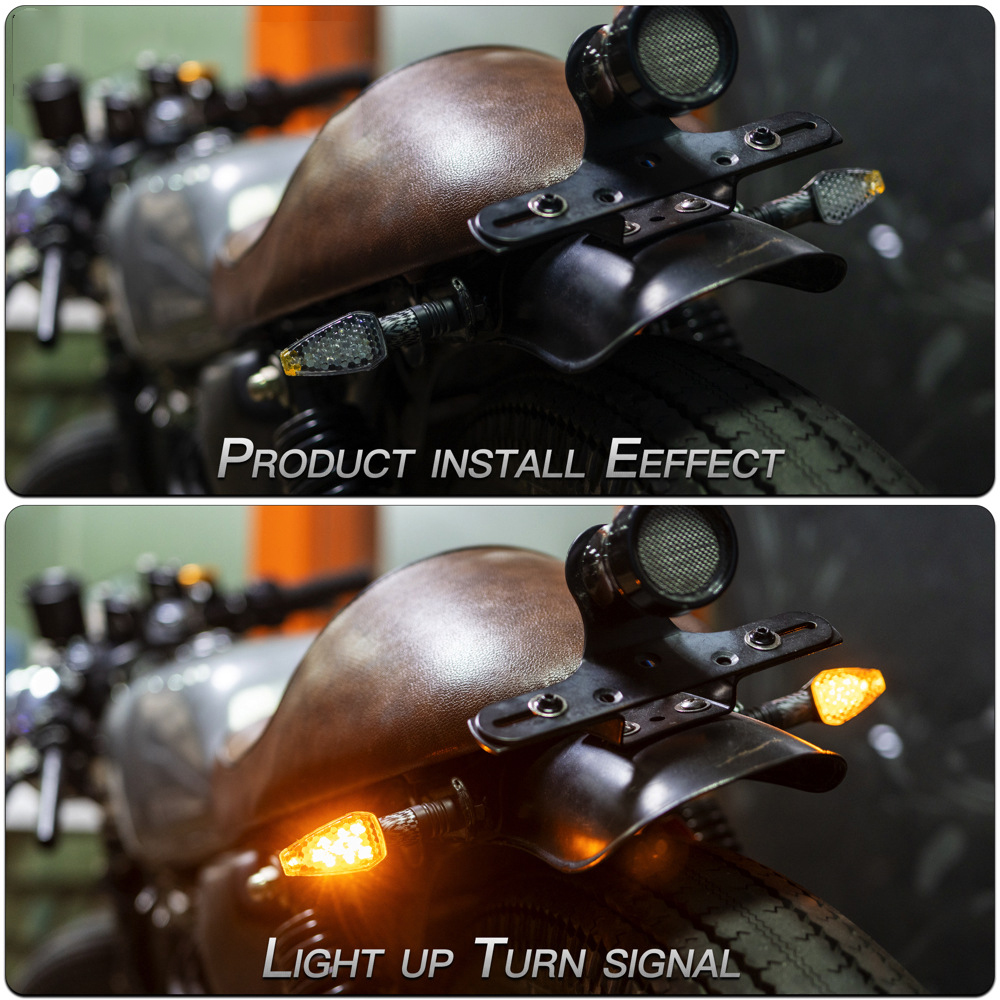 Intermitentes LED para motocicleta, indicador intermitente E50 Mark para Kawasaki Z900 Honda Msx 125 Dax GSXR 600 K7
