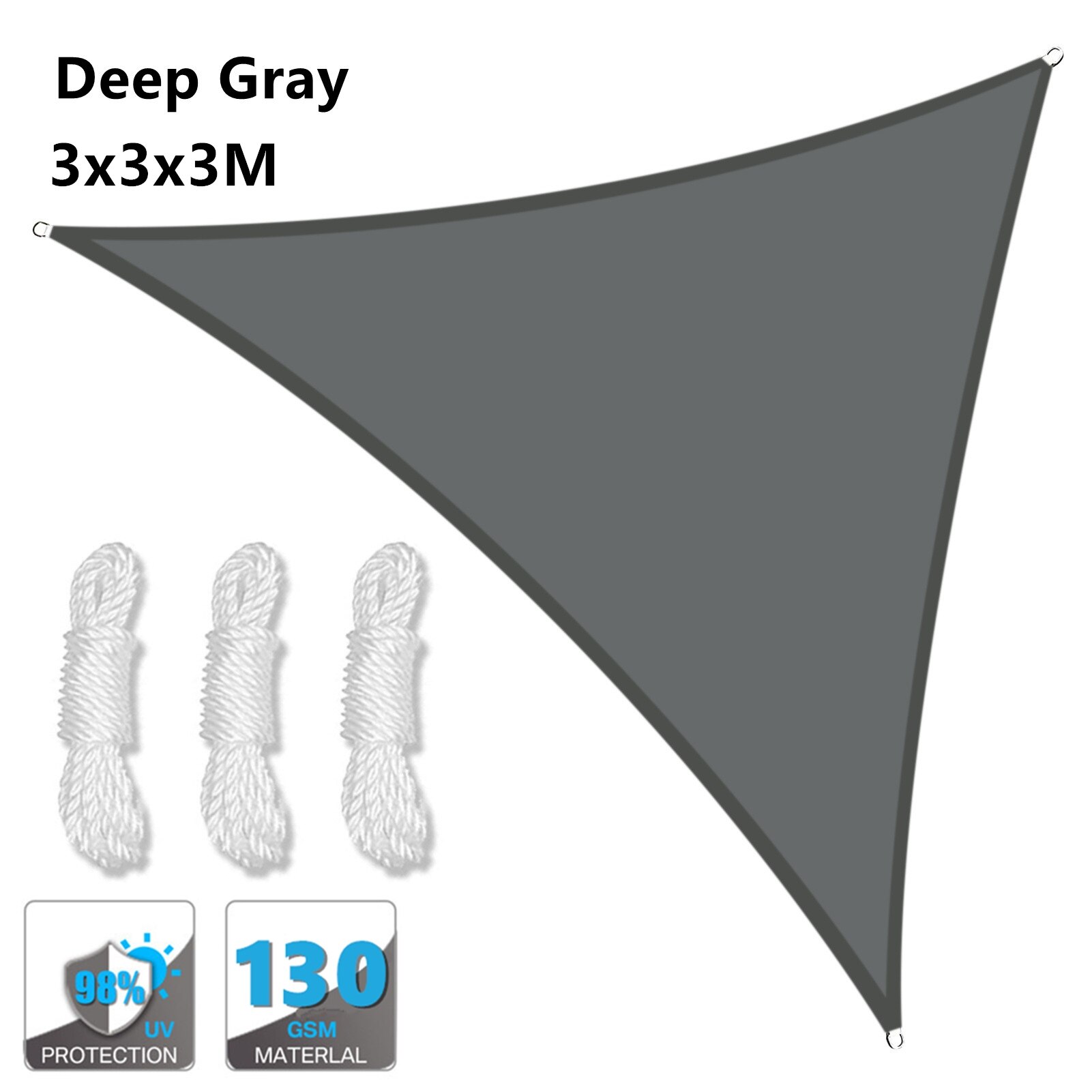 280GSM Grey Awnings Shade Sail Cloth Waterproof Oxford Garden Square/Triangle Sunshade 98%UV protection outdoor Canopy