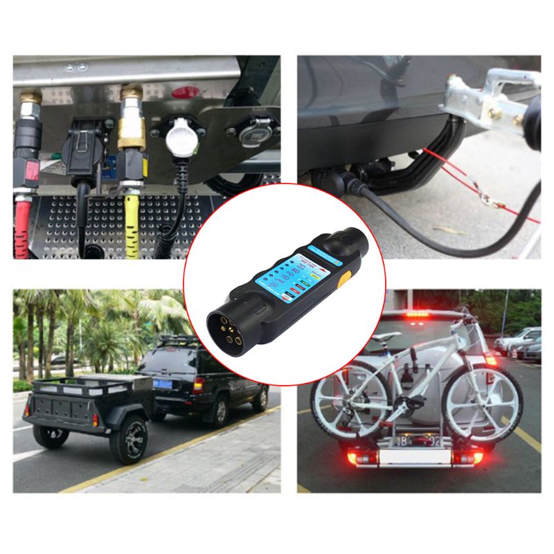 Duurzame 12v 7-- pins auto vrachtwagen aanhanger stekkerdoos tester bedrading circuit licht testtool voor europese  g6kc
