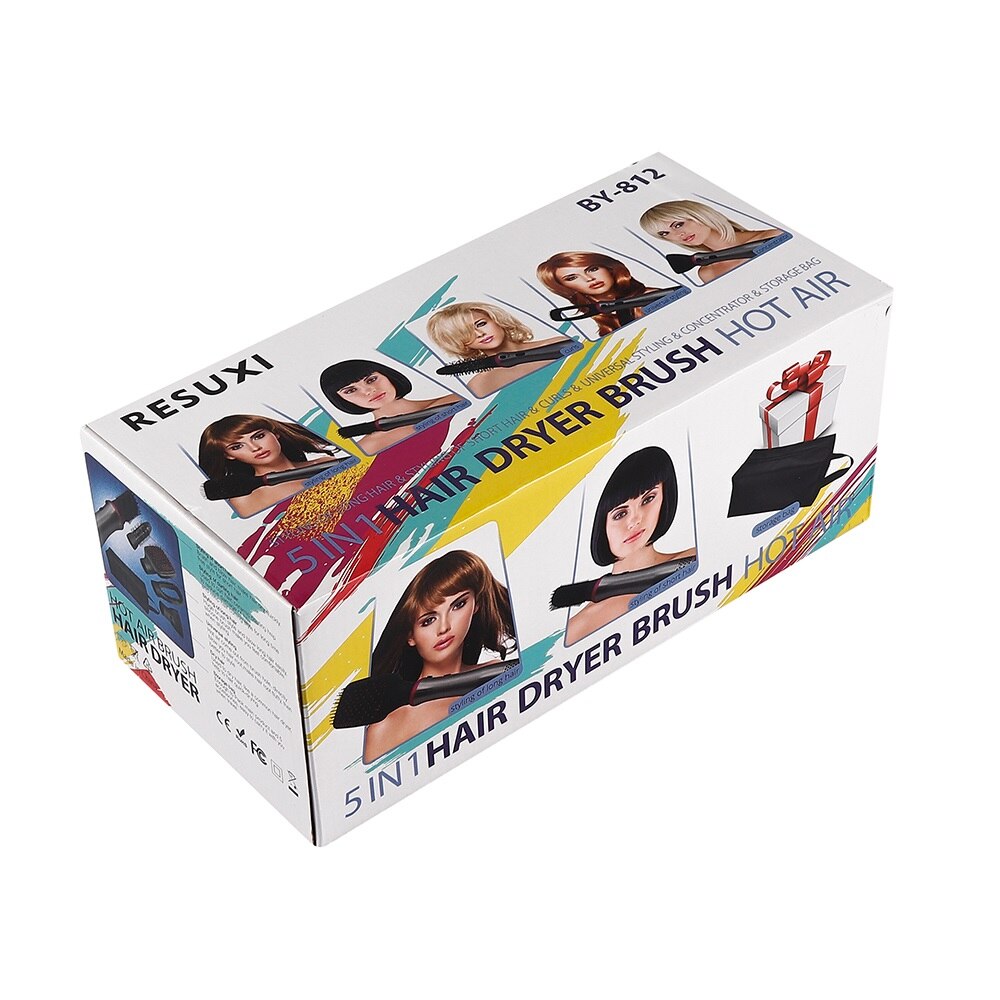 Piastra per capelli stile volumizzante rotante 3 in 1 rullo multifunzionale ruota styler pettine spazzola per lo messa in piega ad aria secca salone casa