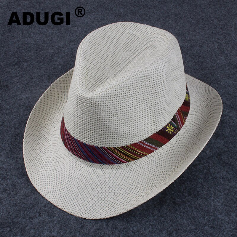 ADUGI Cowboy Hütte Männlichen Einfarbig Atmungsaktive Sommer Schatten Männlichen Hütte Rolle Entlang Cowboy Hütte Sonnencreme Sonnenhut Strand Hütte männlich Hütte